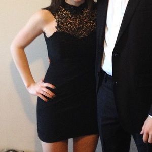 Open back little black dress